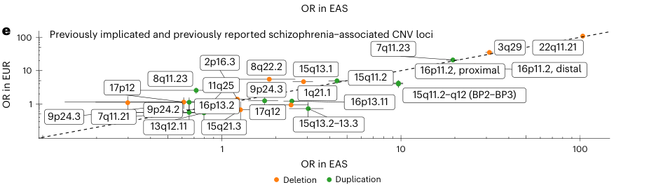 Contribution of copy number variants to 